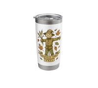 Harvest Time Y'all - Funny Cute Scarecrow Fall Thanksgiving Stainless Steel Insulated Tumbler