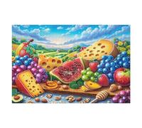 Harvest Vegetable & Fruit Basket 1000 Piece Jigsaw Puzzle for Adults Teens Jigsaw After Gym Relaxation Brainteaser Puzzle for Fitness Lovers Stress 1000 PCS