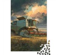 Harvesting Machine in Action Jigsaw Puzzles Puzzles for Adults Kids. 1000 Piece Impossible Challenge Toy Educational Game Home Decoration for Adults& Kids Age 14 Years Up 52x38cm/1000pcs