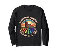 Harvesting Positivity One Aura at A Time Farming Enthusiast Long Sleeve T-Shirt