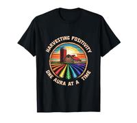 Harvesting Positivity One Aura at A Time Farming Enthusiast T-Shirt