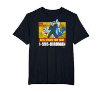 Harvey Birdman, Attorney at Law Birdman Ad T-Shirt, Men's Big and Tall, Black, 5X Tall