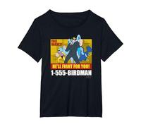 Harvey Birdman, Attorney at Law Birdman Ad T-Shirt, Women's Plus, Black, 2X