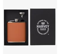 Harvey Makin 6Oz Brown Hip Flask With Funnel HM2474