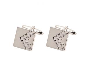 Harvey Makin Chevron Square Cufflinks H40, W64, D78mm