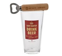 Harvey Makin Civil Defence Pint Glass & Bottle Opener Set in Clear Harvey Makin Clear
