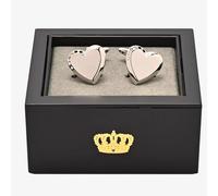 Harvey Makin Crystal Heart Cufflinks HM2383
