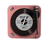 Harvey Makin Glass Wall Clock - Pink Record Clock