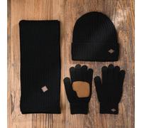 Harvey Makin Layers Hat, Gloves & Scarf Gift Set - Black Harvey Makin Black One Size