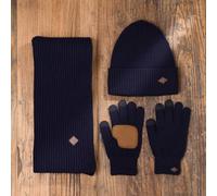 Harvey Makin Layers Hat, Gloves & Scarf Gift Set - Navy Blue Harvey Makin Navy One Size