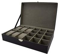 Harvey Makin Lizard Skin Finish Watch and Cufflink Box, Holds 6 Watches and 12 Cufflinks