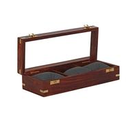 Harvey Makin Mahogany Finished Wooden Watch Box 7 x 28 x 11.5cm
