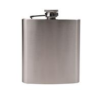 Harvey Makin Matt Stainless Steel Hip Flask 6oz, 11.8 x 2.5 x 9cm