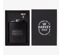 Harvey Makin Matte Black 6Oz Hip Flask With Funnel HM2491