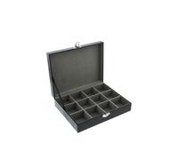 Harvey Makin Men's Cufflink Box Holds 12 Cufflinks in Black Harvey Makin Black