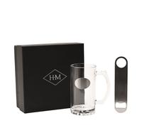 Harvey Makin Men's Engravable Tankard & Bottle Opener Set - Clear Harvey Makin Clear