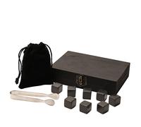 Harvey Makin Men's Whisky Stone & Tong Set in Black Harvey Makin Black