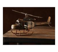 Harvey Makin - Metal Vintage Rustic Helicopter Ornament - Military Aviation Inspired Vehicle Figurine for Gifting And Homeware - Living Room, Bedroom, Man Cave Home Decor - H: 12cm x W: 7cm.