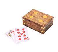 Harvey Makin Pack of Playing Cards In Wooden Box 4 x 11 x 9cm