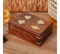 Harvey Makin Playing Cards In Wooden Box Gift HM1993