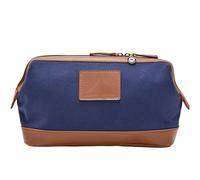 Harvey Makin RAF Canvas & Faux Leather Washbag - Vulcan in Blue Harvey Makin Blue One Size