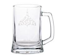 Harvey Makin RAF Etched Glass Tankard - Vulcan in Clear Harvey Makin Clear