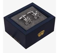 Harvey Makin Rhodium Plated Cyclist Cufflinks HM463