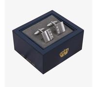 Harvey Makin Rhodium Plated Diamante Cufflinks HM183