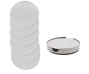 Harvey Makin Stainless Steel 6 piece Coaster Set in Silver Harvey Makin Silver