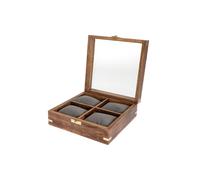 Harvey Makin Wooden Watch Box Holds 4 Watches Harvey Makin Multicolor