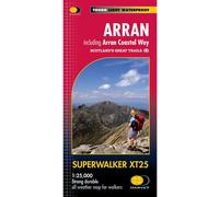 HARVEY Maps Arran including Arran Coastal Way Superwalker Map -