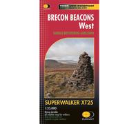 HARVEY Maps Brecon Beacons West Superwalker Map -