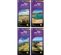 HARVEY Maps Wales Coast Path Trail Map Set -