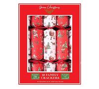 Harvey & Mason 10 Santa Christmas Crackers - Multicoloured Deluxe Premium Design, Xmas Dinner Party Celebration Recyclable