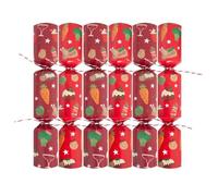 Harvey & Mason Pack of 6 Festive Feast Frenzy Game Christmas Crackers - 9" Interactive Straw Game Adults Xmas Holiday Dinner Table Decorations - Novelty Fun Prizes Gifts Contains Hats Jokes