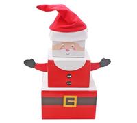 Harvey & Mason Set of 3 Plush Santa Gift Boxes Stacking & Nesting Storage Box Perfect For Gifts And Treats Christmas Eve