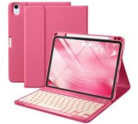Harvopu Case Compatible with iPad Air 11 inch 11 inch, Air 5th 4th Generation Keyboard Detachable Backlight Folio Case with Pencil Holder for iPad