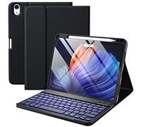 Harvopu Compatible for iPad Air 11-inch/ 10.9" Air 5th 4th Generation Case with Keyboard - Backlit Detachable, Folio Cover with Pencil Holder for iPad Air 11 Inch M3/M2, Air 5 2022/ Air 4 (Black)
