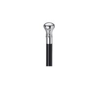 Harvy Canes - Chrome Plated Brass Knob - Walking Cane - 36" - Chrome/Black s