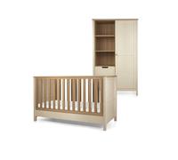 Harwell 2 Piece Cotbed Set with Wardrobe - Cashmere Cashmere