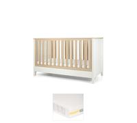 Harwell Cotbed & Essential Airflow Pocket Spring Mattress Bundle - White White/Natural