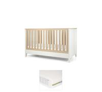 Harwell Cotbed & Premium Pocket Spring Mattress Bundle - White White/Natural