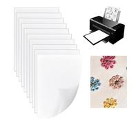 HARY 10 Sheets Water Soluble Embroidery Paper, A4(29.7x21cm) Self Adhesive Stick and Stitch Embroidery Stabilizer, PVA Dissolvable Embroidery Paper for Hand & Embroidery Machine Sewing Patterns