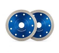 HARY 2 Pack 115mm Diamond Cutting Disc for Angle Grinder, Super Thin Porcelain Cutting Disc, Tile Cutting Disc for Granite Marble Concrete Ceramic Stone, 115 x 1.2 x 22.23mm Blue
