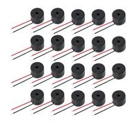 HARY 20PCS Piezo Buzzers for Quizzes 12085 leads, 3-12V 85dB Electronic Buzzer Alarm with 30mm Cables for Circuit Projects, School Competitions & DIY Kits