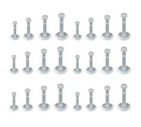 HARY 24PCS Clear Nose Studs & Lip Piercing Jewellery - 16G Labret Studs, Clear Earrings for Medusa/Helix, Lip Bars for Bottom Lip (6-12mm)