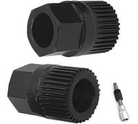 HARY 2Pcs Alternator Pulley Removal Tool, 33 Teeth Durable Engine Pulley Removal Tool for Audi A3 TT Volkswagen Ford Peugeot Vauxhall Easy Pulley Replacement