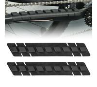 HARY 2Pcs MTB Chainstay Protector, Bike Chain Rub Protector, Bicycle Chainstay Protection Sticker, Silicone Frame Guard, Durable Self-Adhesive for Mountain Bike Frame Protection Fits Most Bikes