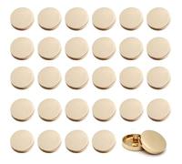 HARY 30PCS Gold Buttons for Sewing,20mm Round Flat Buttons for Shirt, Jacket, Coat, Blazer, Large Gold Buttons, Brass Jeans Buttons Metal Replacement for Men and Women