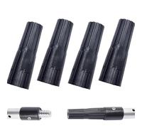 HARY 4 Pcs Extension Pole Adapter, Converts Screw Fit Extension Poles, for Paint Rollers, Squeegee, Telescopic Poles and Cleaning & Decorating Tools, Universal Threaded Plastic Adapter